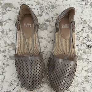 Eileen Fisher Lee2 MT Woman’s Metallic Brown Espadrilles Size 8